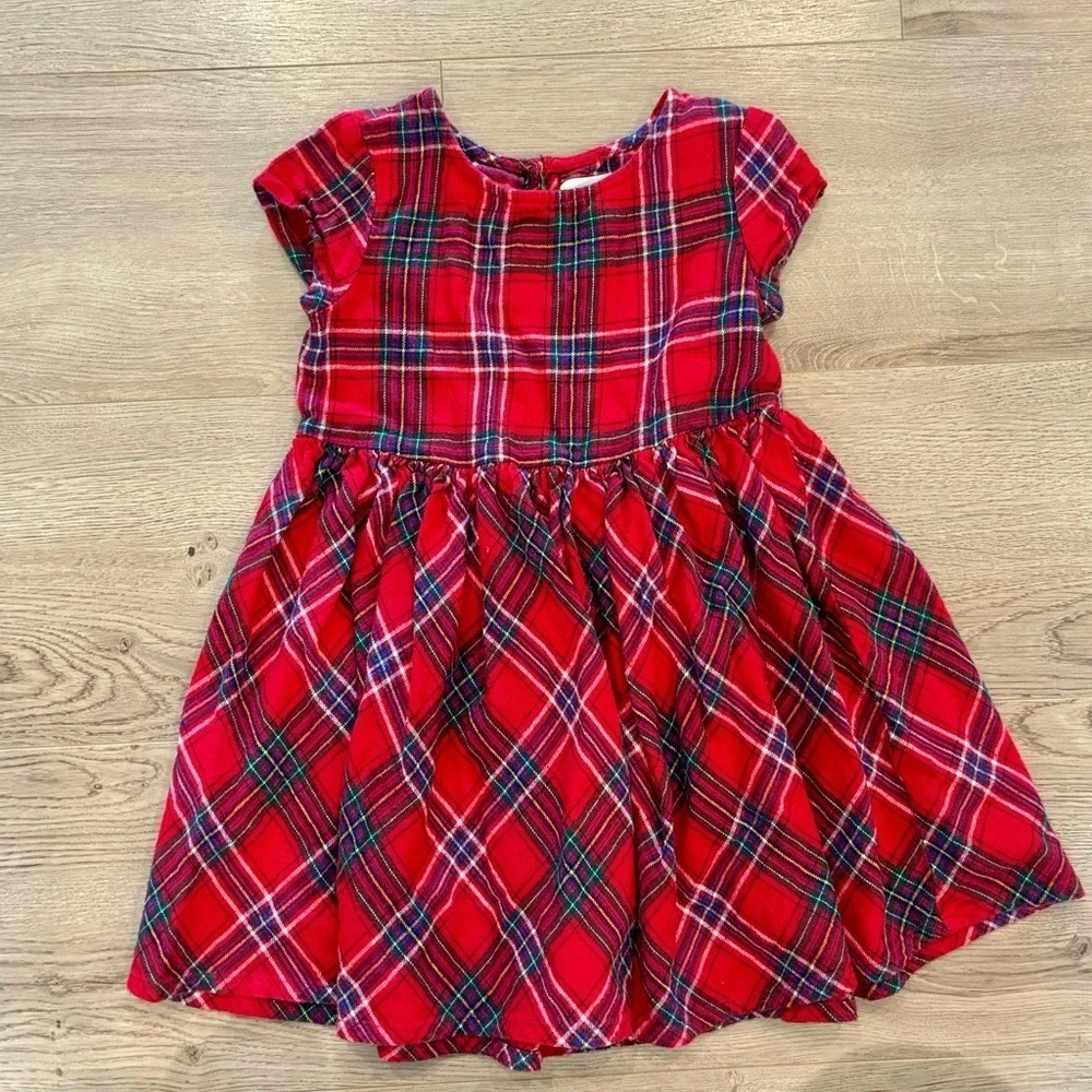 Old Navy Plaid Girl’s Holiday Dress sz 5T